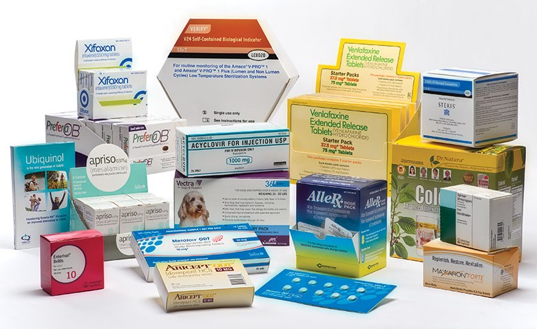Printed medical packaging paper box