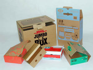 printed brown corrugated shipping boxes