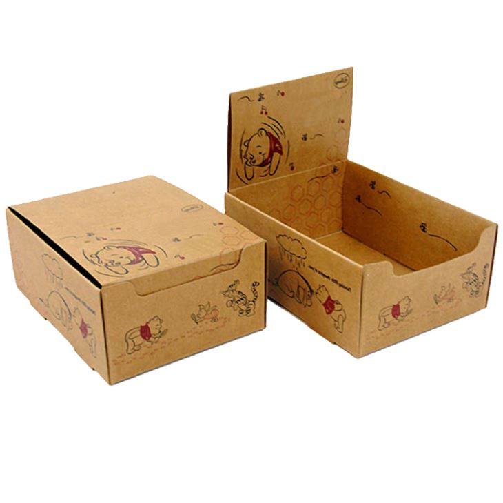 corrugated display brown boxes