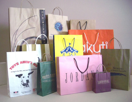 Printed paper shopping bags